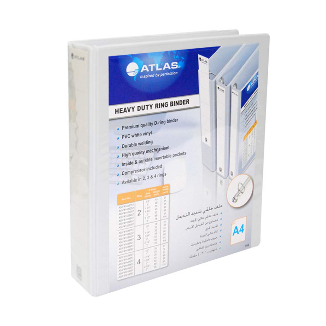 Atlas PVC 4ring A4 45mm (1¾") White WE AS-F41449457